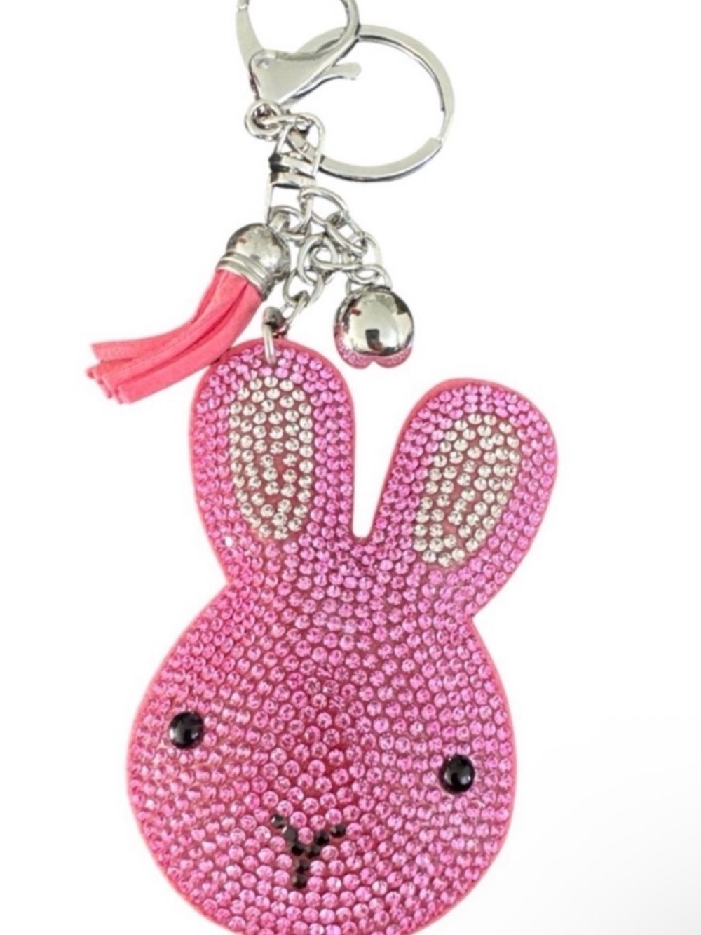 NWOT Pink Rhinestone Bunny Key Chain
